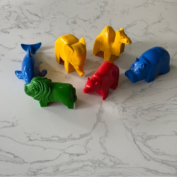 Vintage 80s Tub of Critters Rubber Bath Toys  
Germany Zoo Animals Lot Of 6 - Picture 1 of 4
